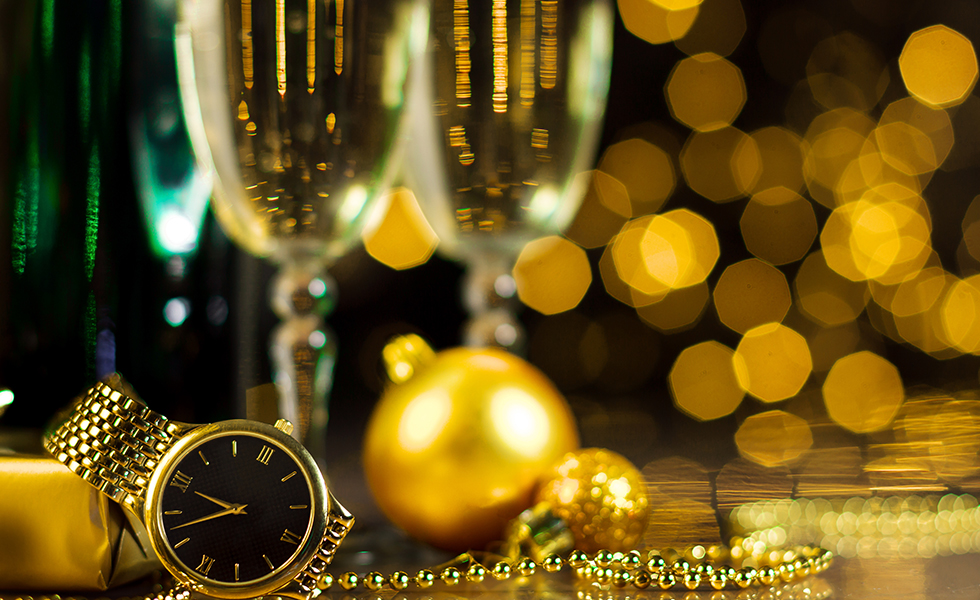 Set the stage: Cheers to New Year’s Eve at home